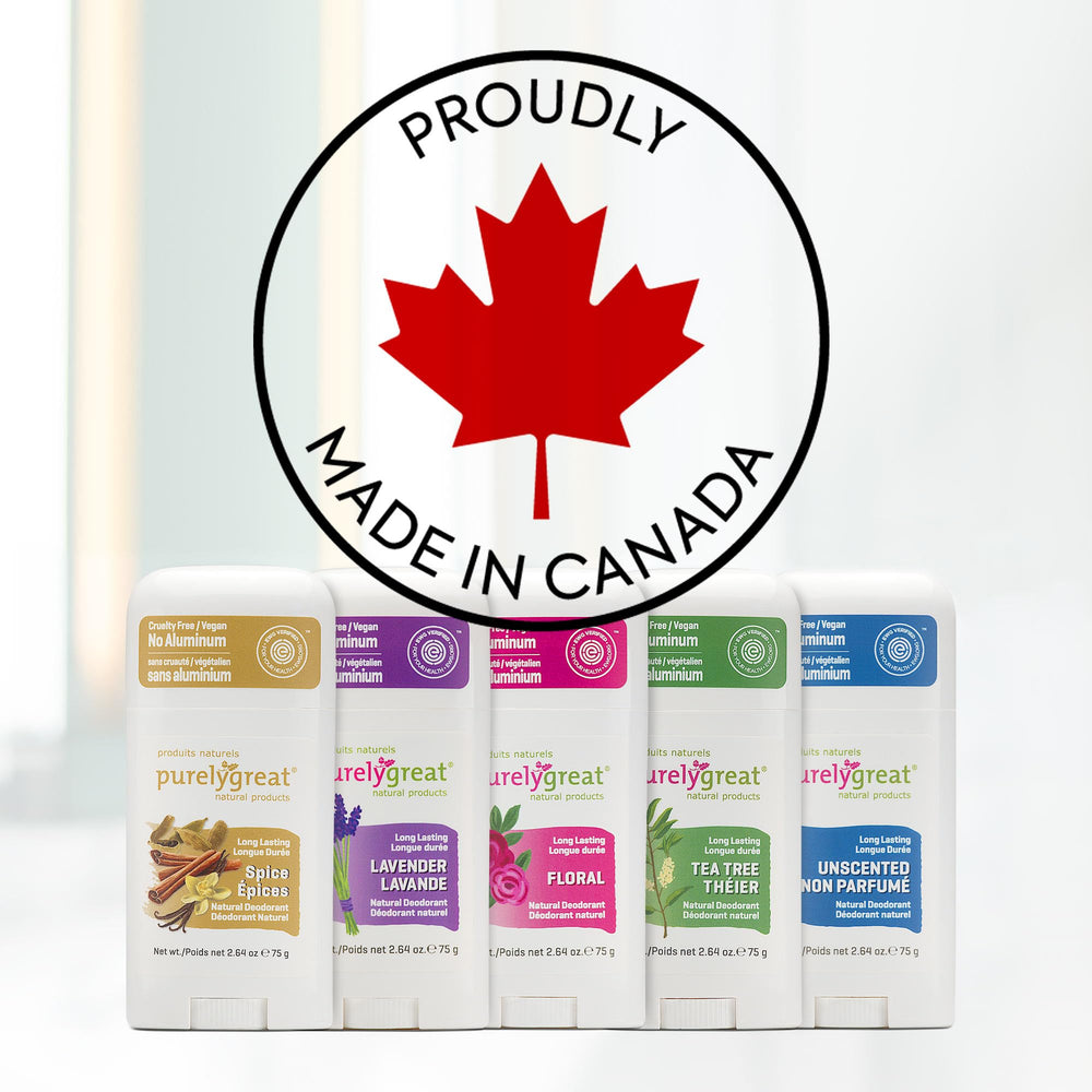 Bâton déodorant Purelygreat format voyage pratique et compact.