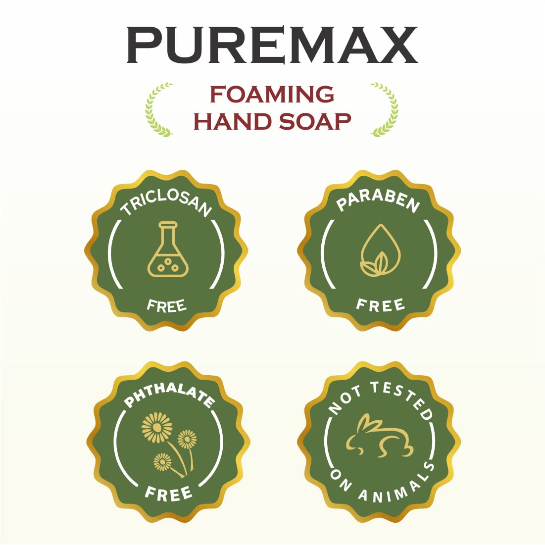 Puremax Application dans la salle de bains et la cuisine, savon mousse pour zones à fort trafic.