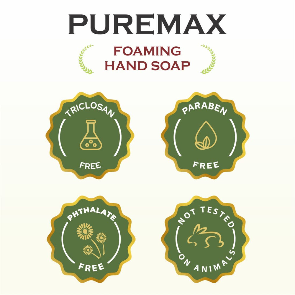Puremax Application dans la salle de bains et la cuisine, savon mousse pour zones à fort trafic.