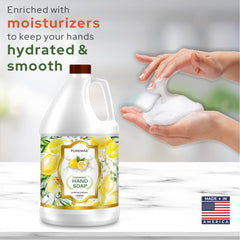Puremax pompe mousse, démonstration de mousse dense pour un lavage efficace.
