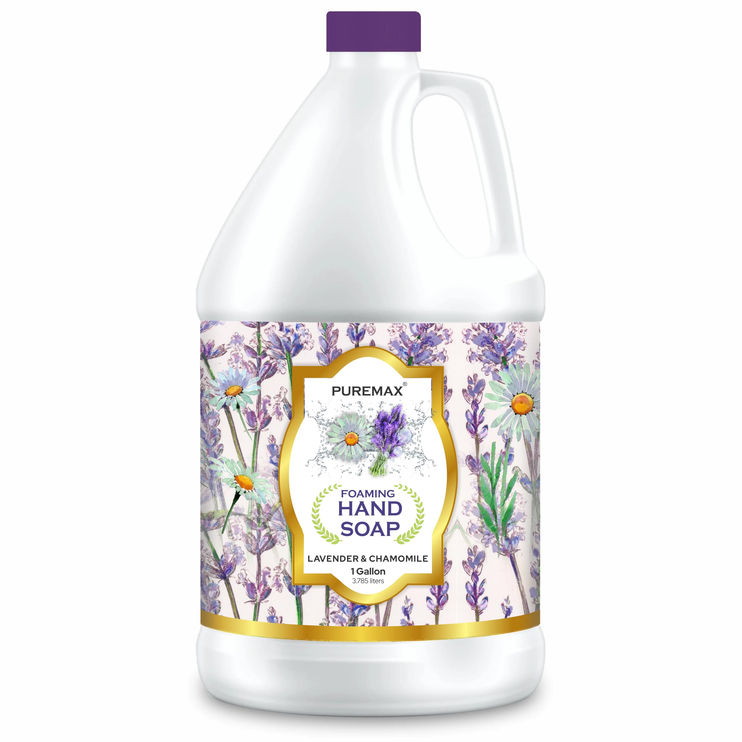 Puremax savon mousse mains lavande camomille, parfum apaisant et nettoyage en douceur.