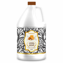 Puremax Savon mousse miel amande dans une bouteille 1 galon, nettoyage en douceur.