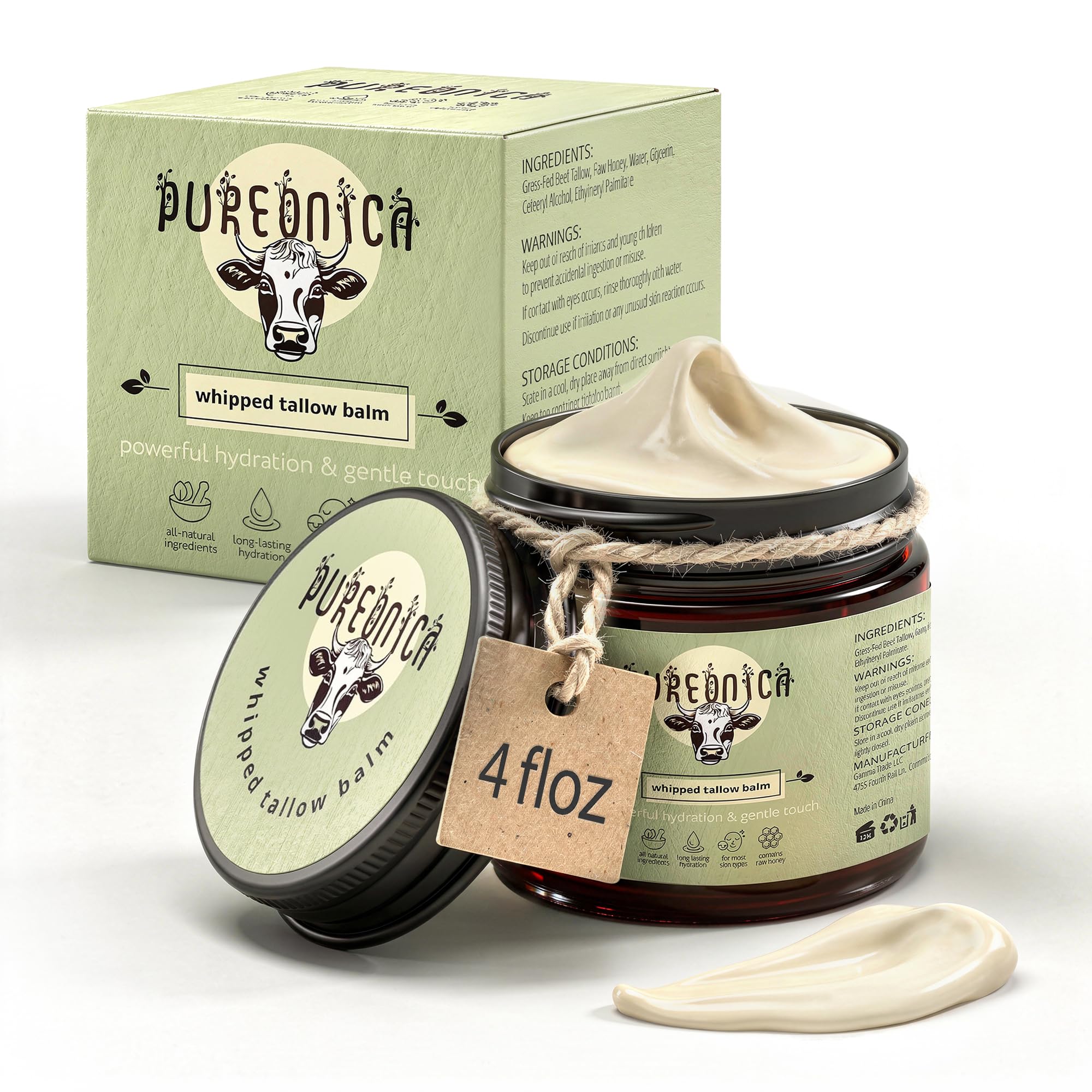 Pureonica Face & Body Cream with deep moisturizing action for dry skin.