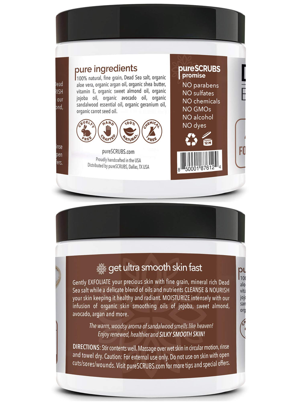PureSCRUBS cuillere-bois: dosage facile pour appliquer le gommage.