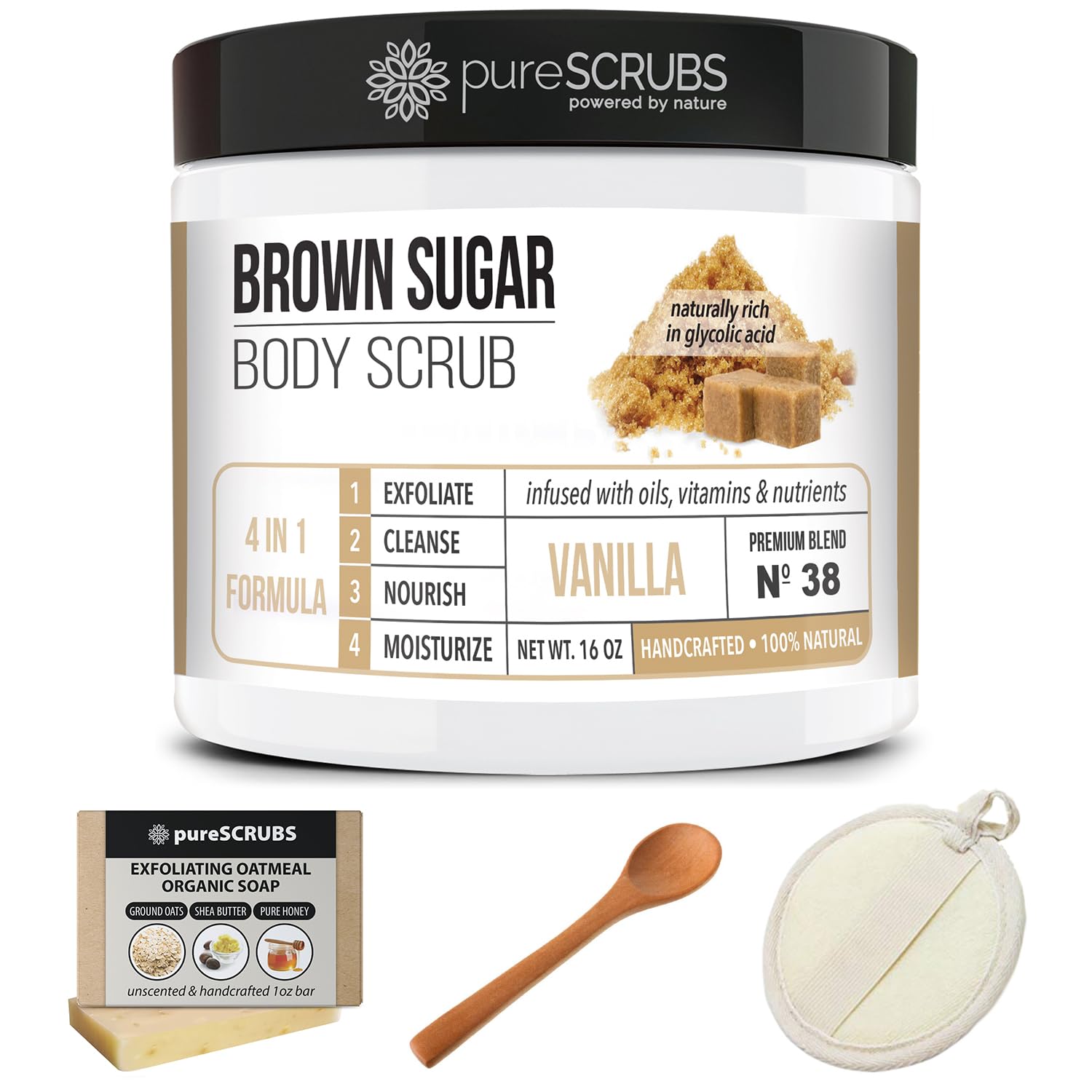 PureSCRUBS emballage artisanal et fait main, valeur ajoutée.