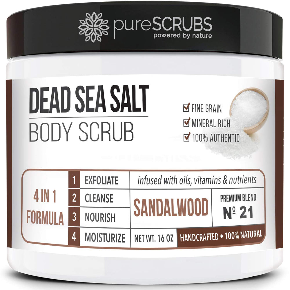 PureSCRUBS gommage-corps santal pot : peau satinée et douceur durable.