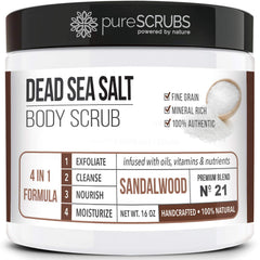 PureSCRUBS gommage-corps santal pot : peau satinée et douceur durable.