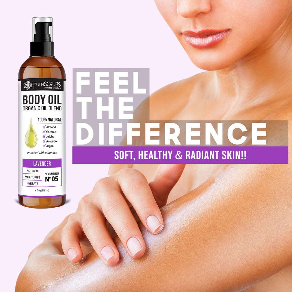 PureSCRUBS oil applied to hair ends to hydrate and reduce dryness.