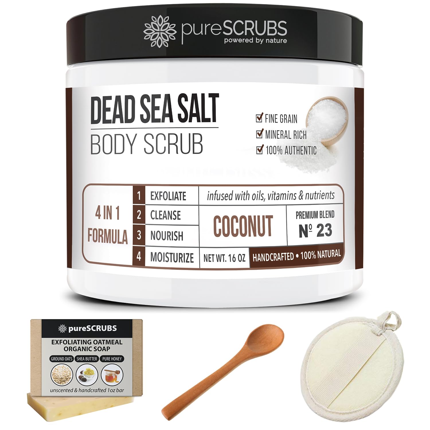 Main appliquant le gommage PureSCRUBS pour le rituel spa maison