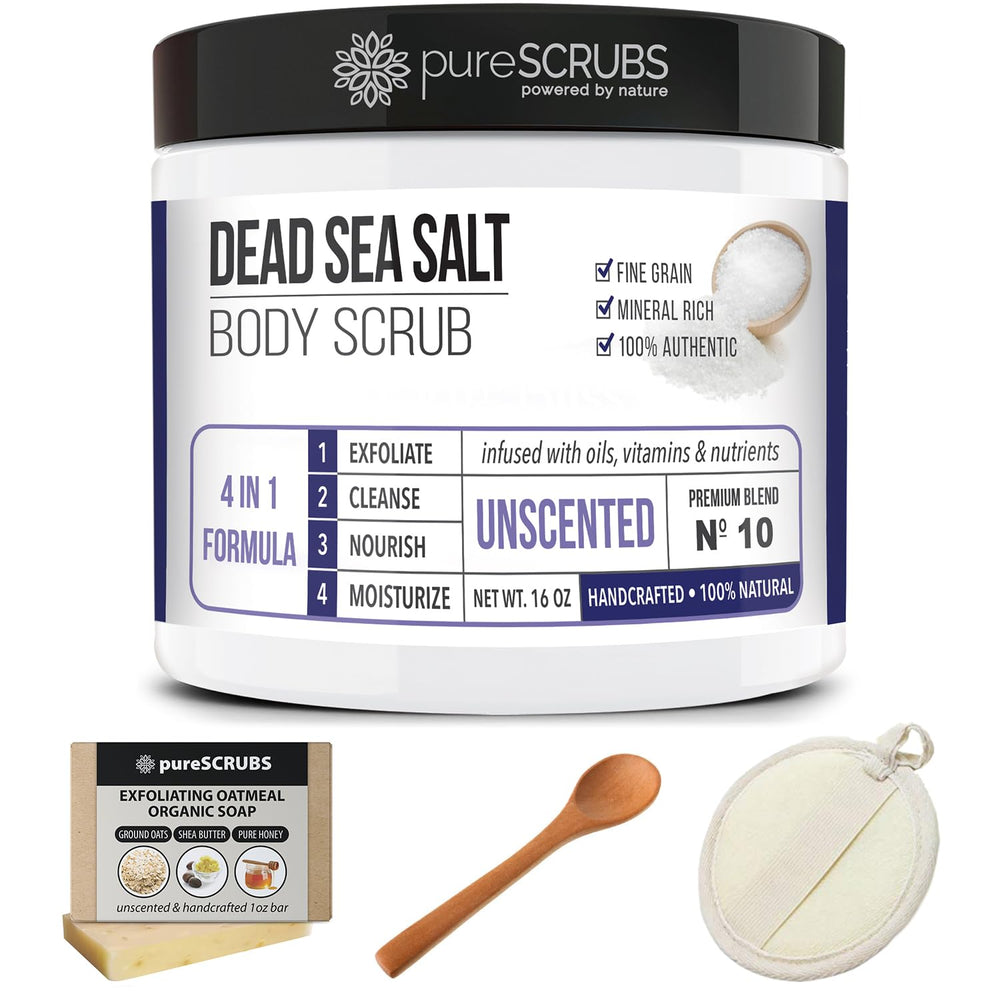 pureSCRUBS emballage soigné et kit accessoire pratique, idéal en cadeau