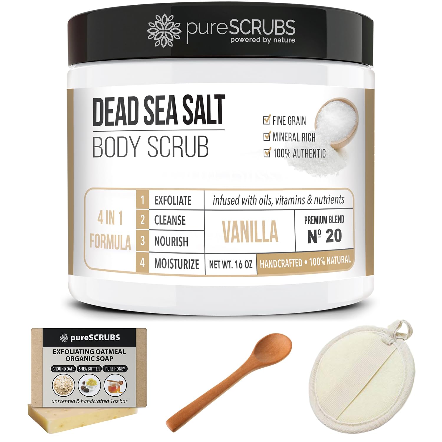 pureSCRUBS vanille emballage artisanal; présentation cadeau soignée