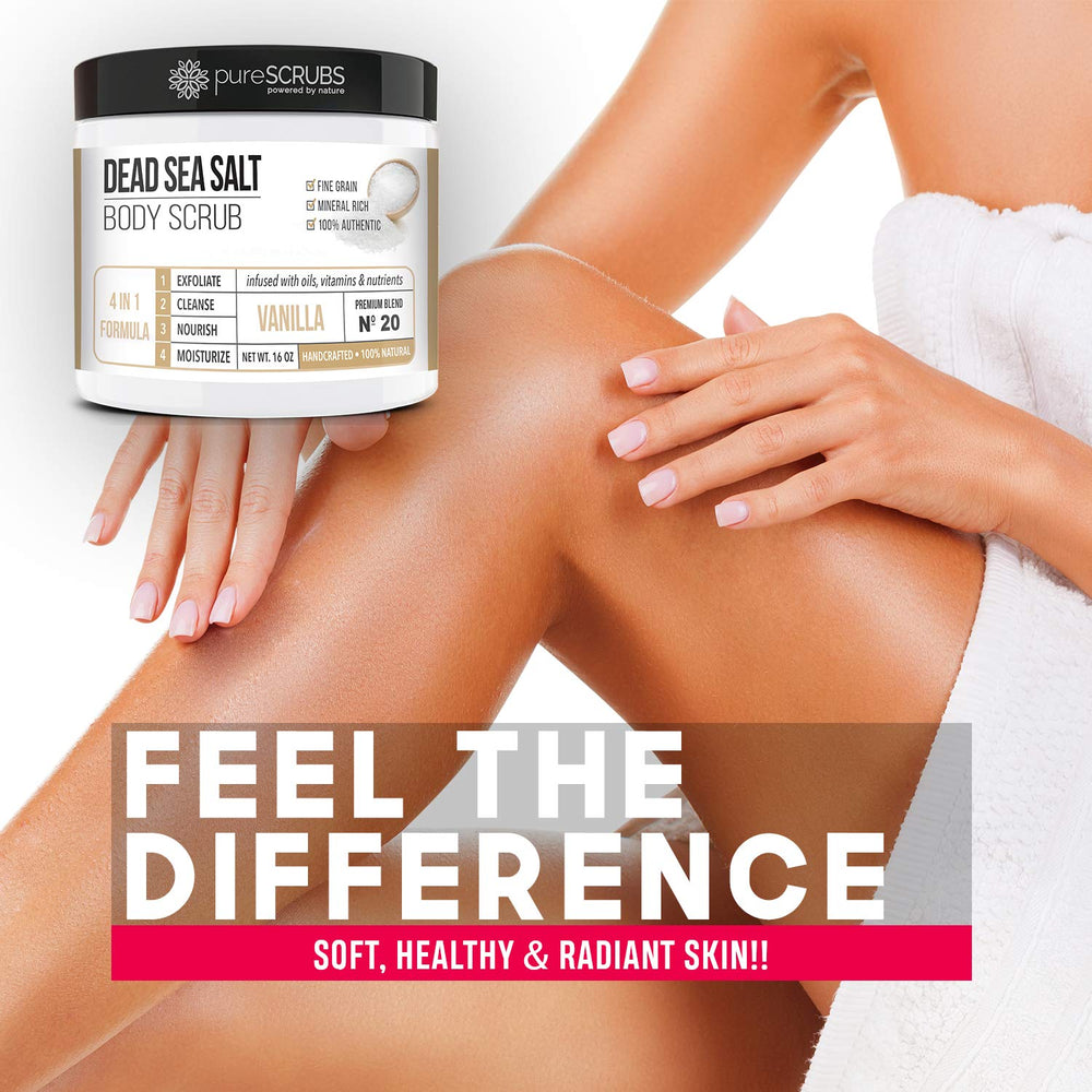 pureSCRUBS vanille texture sel de mer; exfoliation nourrissante