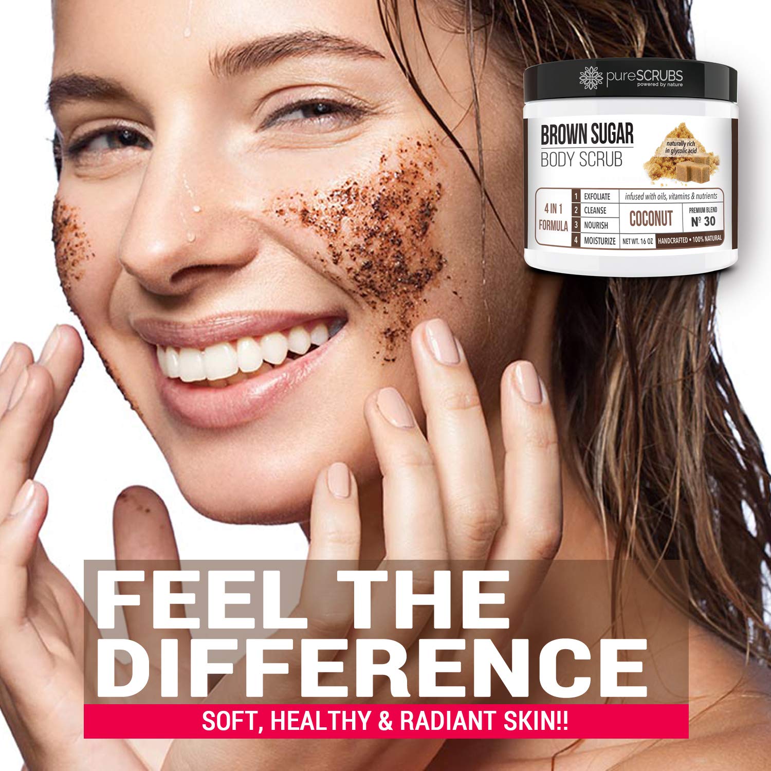 Texture sucre coco PureSCRUBS, gommage doux et nourrissant