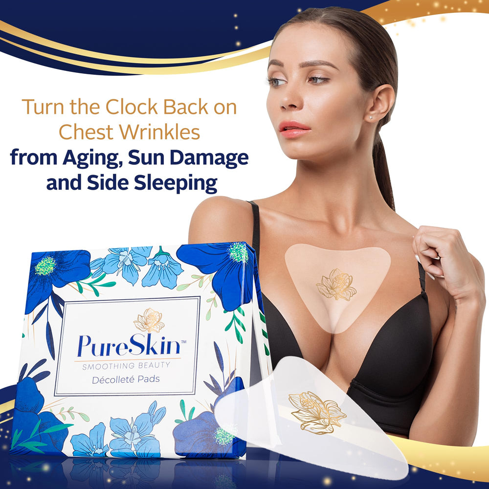 Amélioration apparente de la texture peau avec PureSkin pour décolleté.