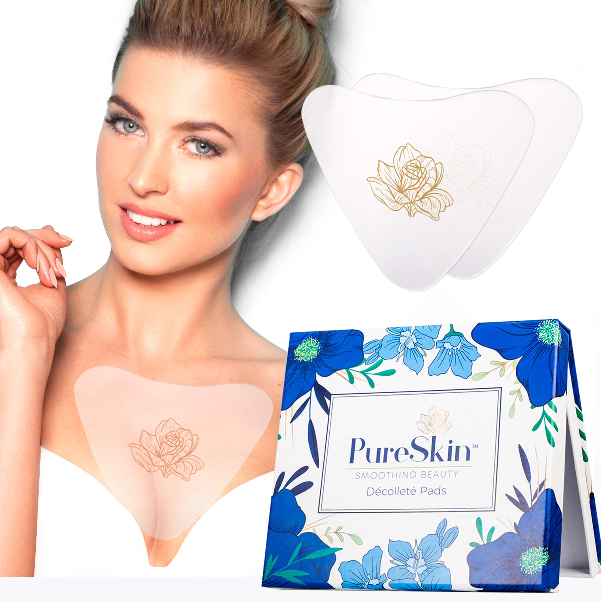 Bandes silicone PureSkin pour le décolleté, pour lisser et hydrater la peau.