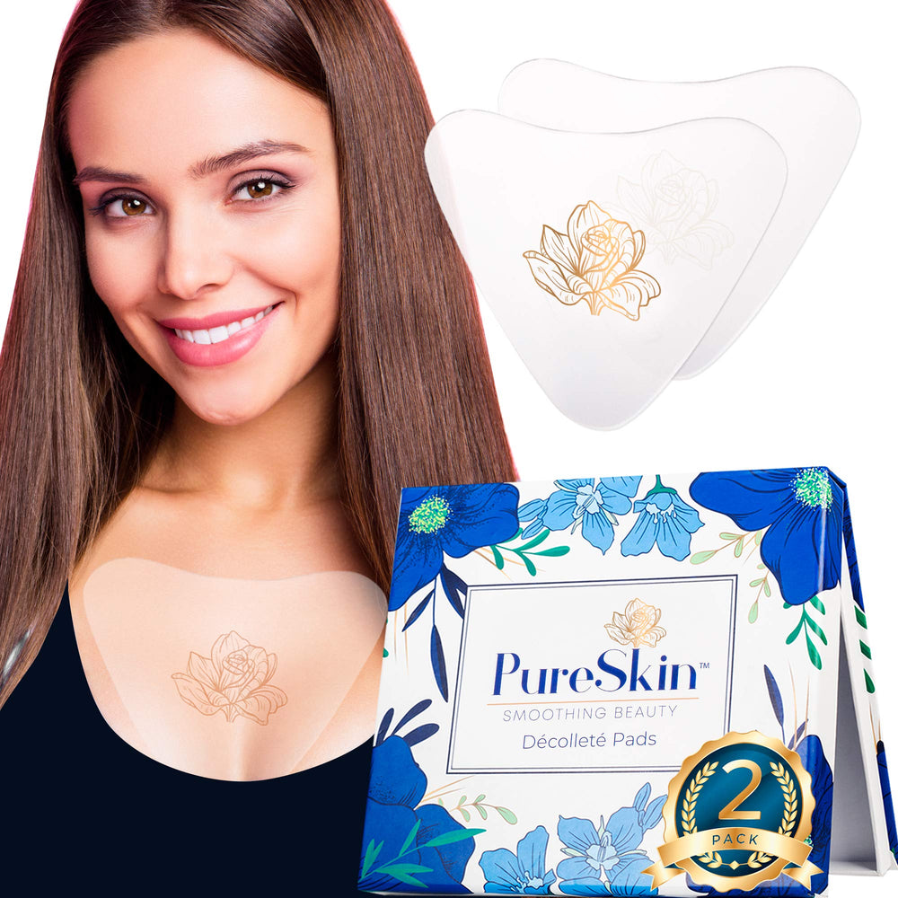 Patchs PureSkin anti-rides décolleté 2-pack prêt pour une nuit hydratante et lissante.