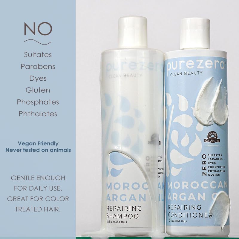 Purezero Shampoing Argane – détail huile d’argane sur la bouteille