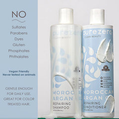 Purezero Shampoing Argane – détail huile d’argane sur la bouteille
