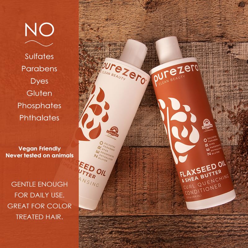 Texture hydratée et brillance naturelle des boucles avec Purezero.