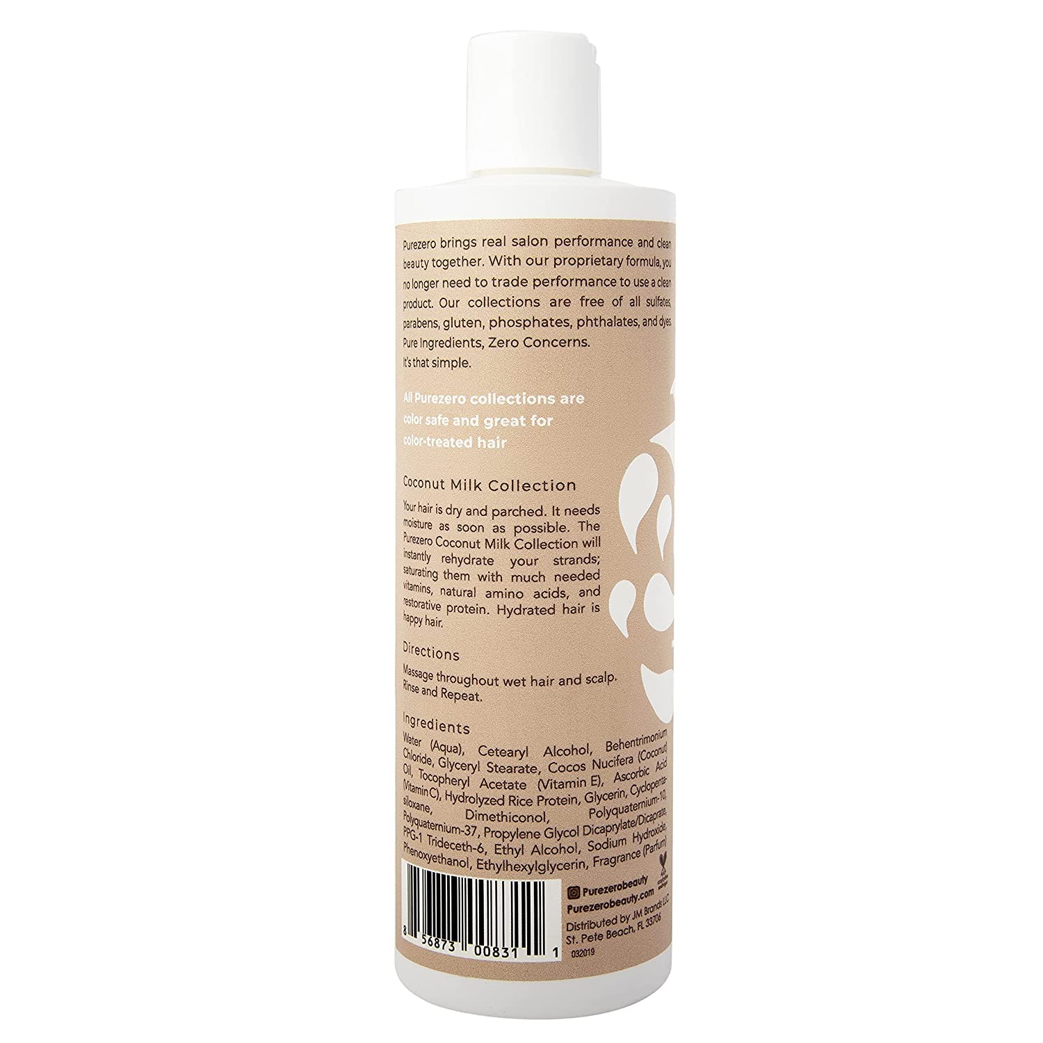 Conditionneur lait coco, bouteille pratique, finition satinée et douceur.
