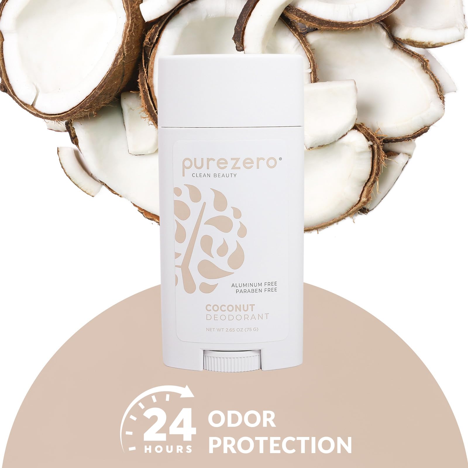 Purezero Déodorant Coco texture crème, hydratation adaptée.