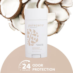 Purezero Déodorant Coco texture crème, hydratation adaptée.