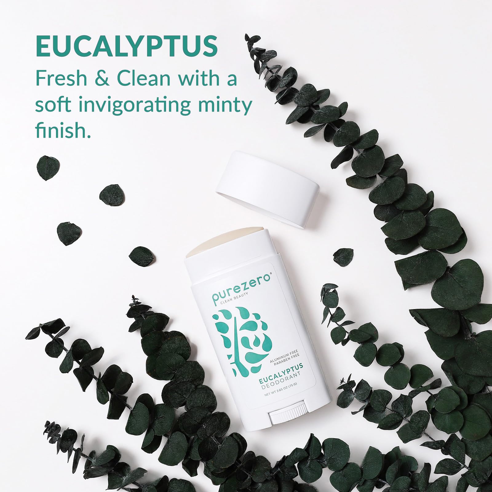 Purezero Déodorant Eucalyptus – beurre de karité et huile de coco pour hydrater.