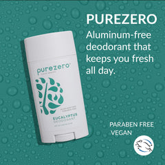 Purezero Déodorant Eucalyptus – emballage: pratique et éco pour votre routine.
