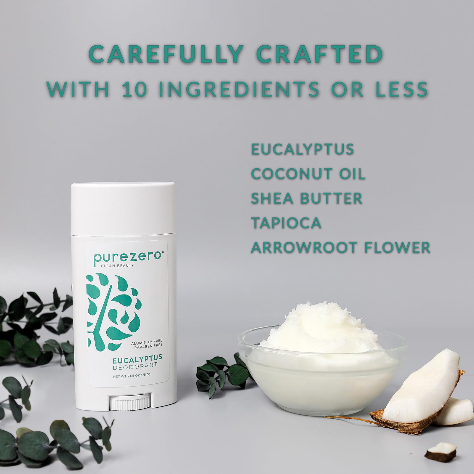Purezero Déodorant Eucalyptus – texture crème légère et absorption rapide.