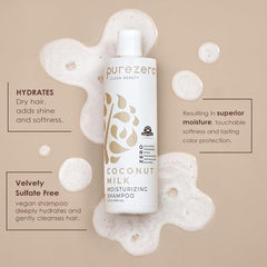 Purezero lait coco conditionneur bouteille: brillance et douceur au quotidien.