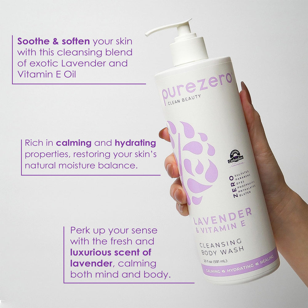Purezero Lavande, mousse onctueuse qui laisse la peau douce et réconfortée.