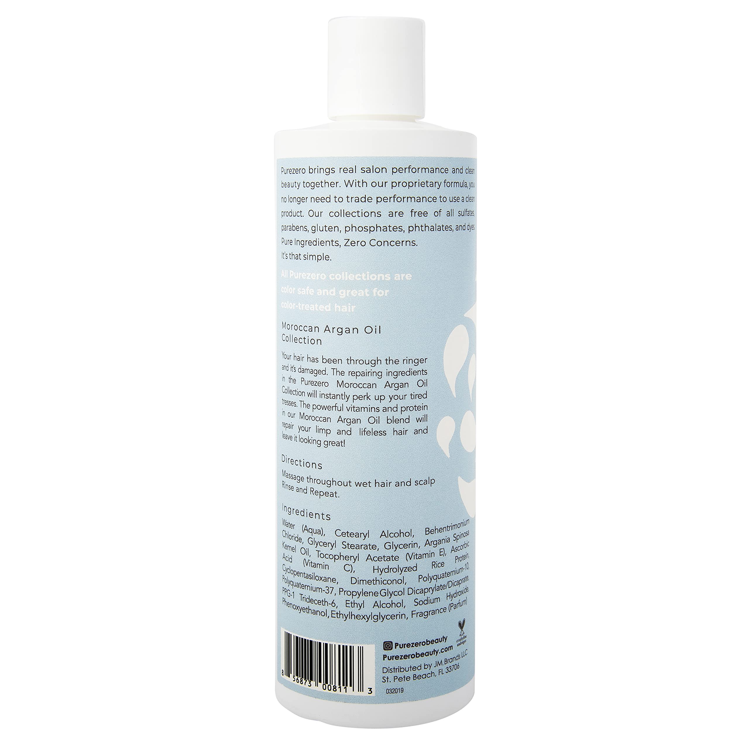 Purezero Sans Sulfates – étiquette claire sur le flacon