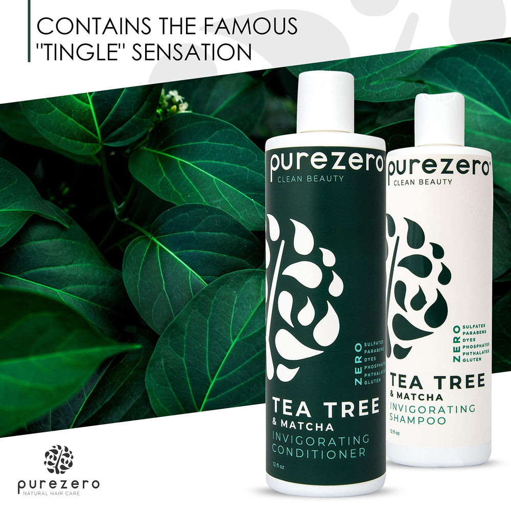 Close-up shows tingling sensation from Purezero scalp care