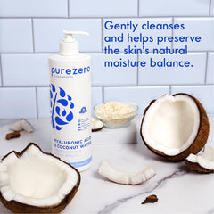 Purezero, texture veloutée à l'application, enveloppe la peau d'un soin nourrissant.