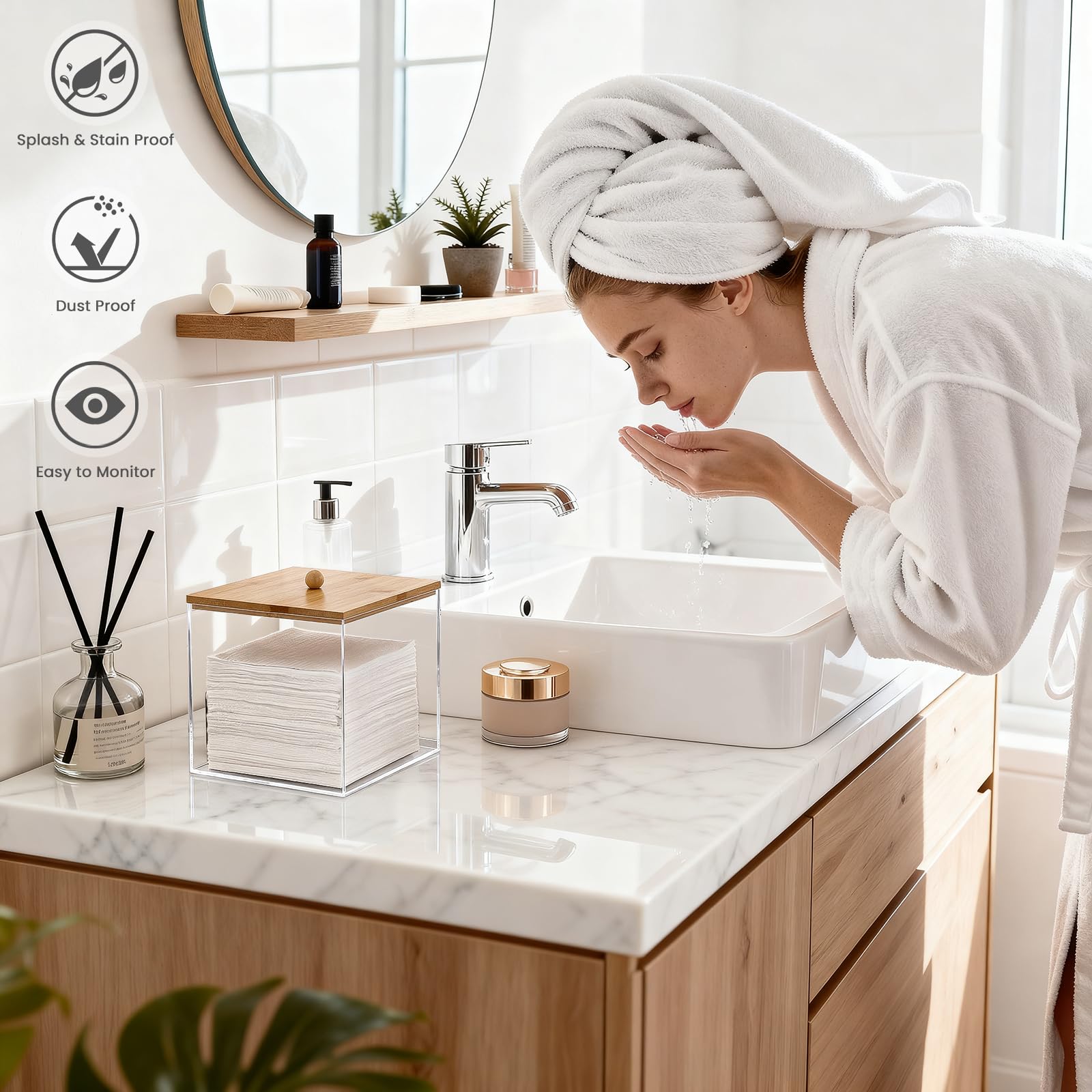 Puricon couvercle bois noir – finition moderne et durable.
