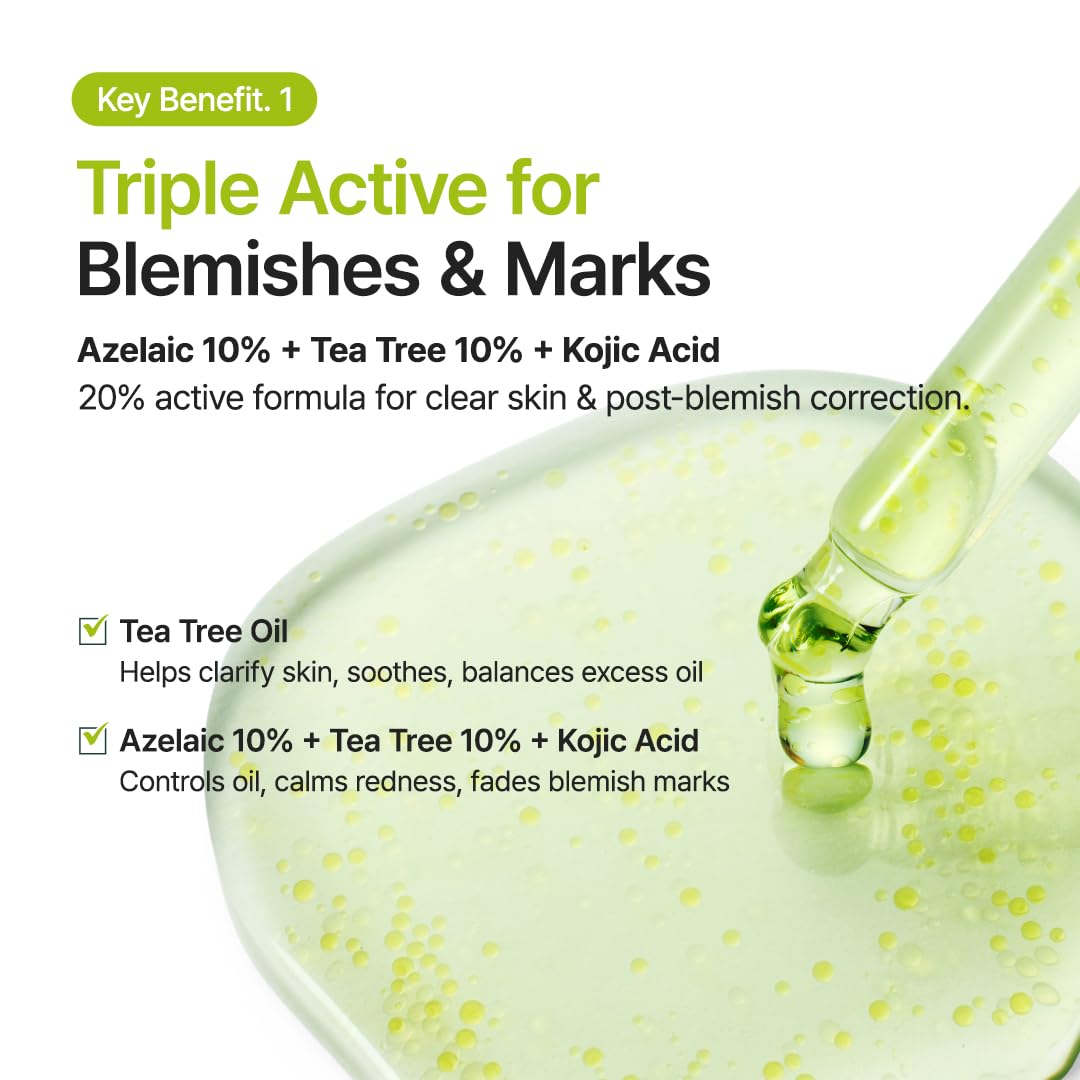 PURITO Azelaic Acid 10% ingredients overview highlighting azelaic and kojic acids for clearer pores.