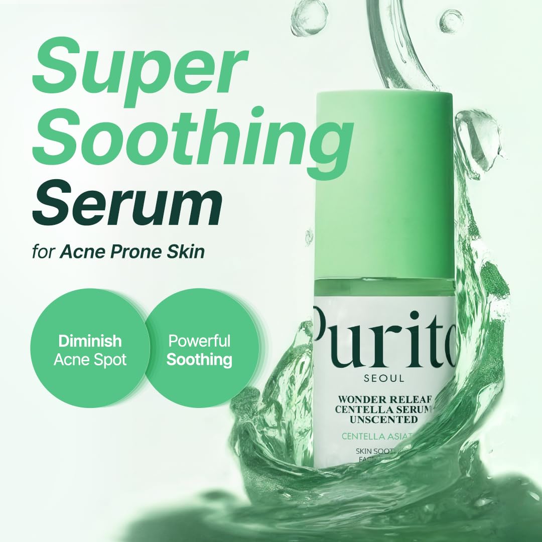 PURITO Centella Sans Parfum – absorption rapide et réduction des rougeurs.