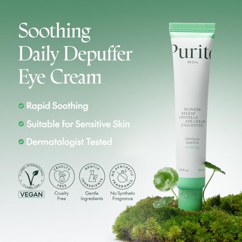 PURITO Centella Eye Cream – texture crème lisse, hydratation légère pour le contour des yeux.