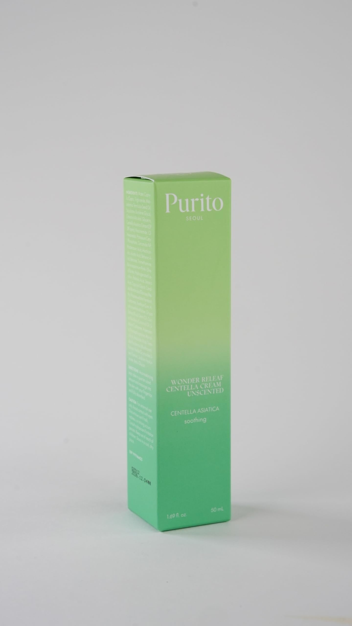 Test dermatologique – Purito Centella sans parfum convient à peaux sensibles