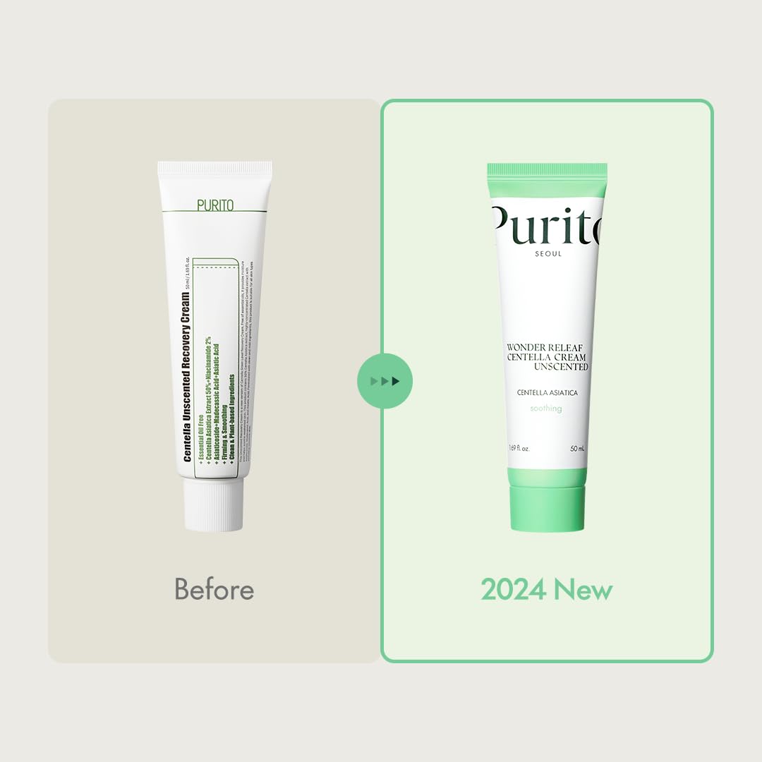 Texture légère de la crème Purito Centella sans parfum pour le quotidien