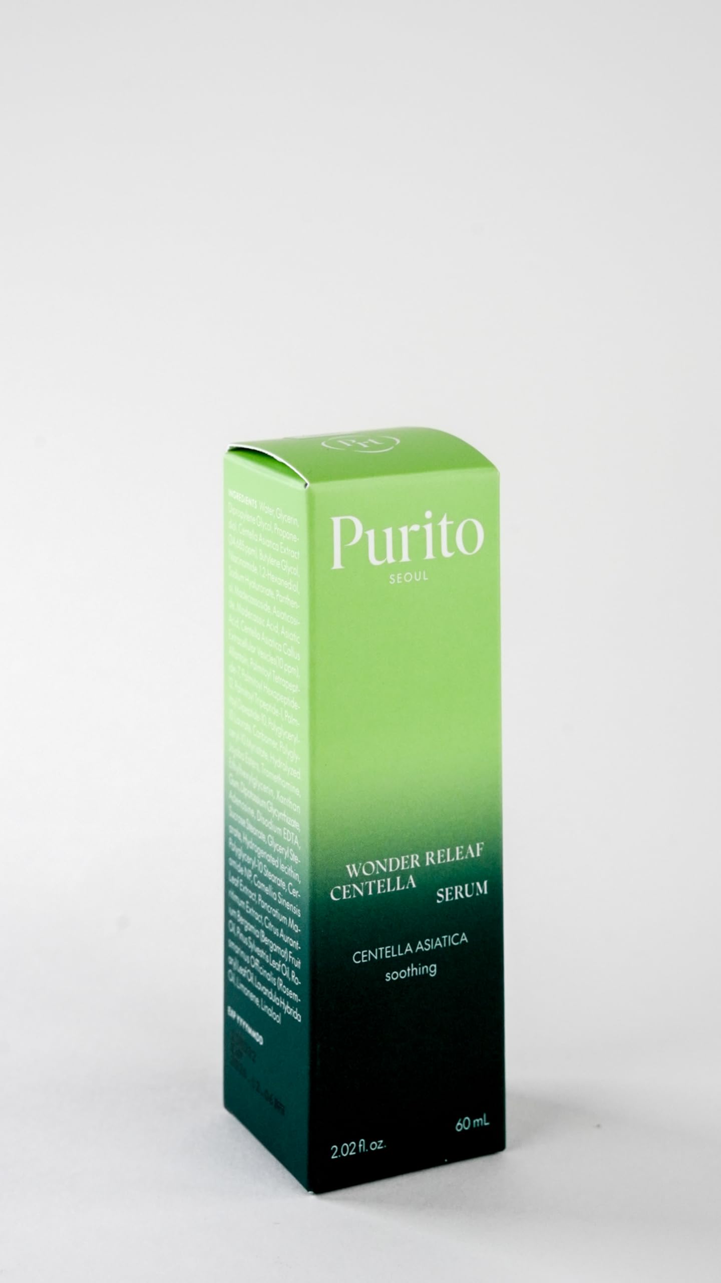 PURITO Centella Serum : emballage vegan cruelty-free reflétant l engagement éthique