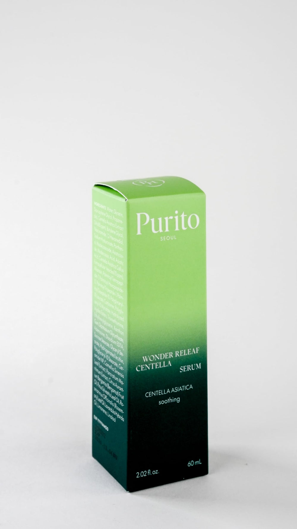 PURITO Centella Serum : emballage vegan cruelty-free reflétant l engagement éthique