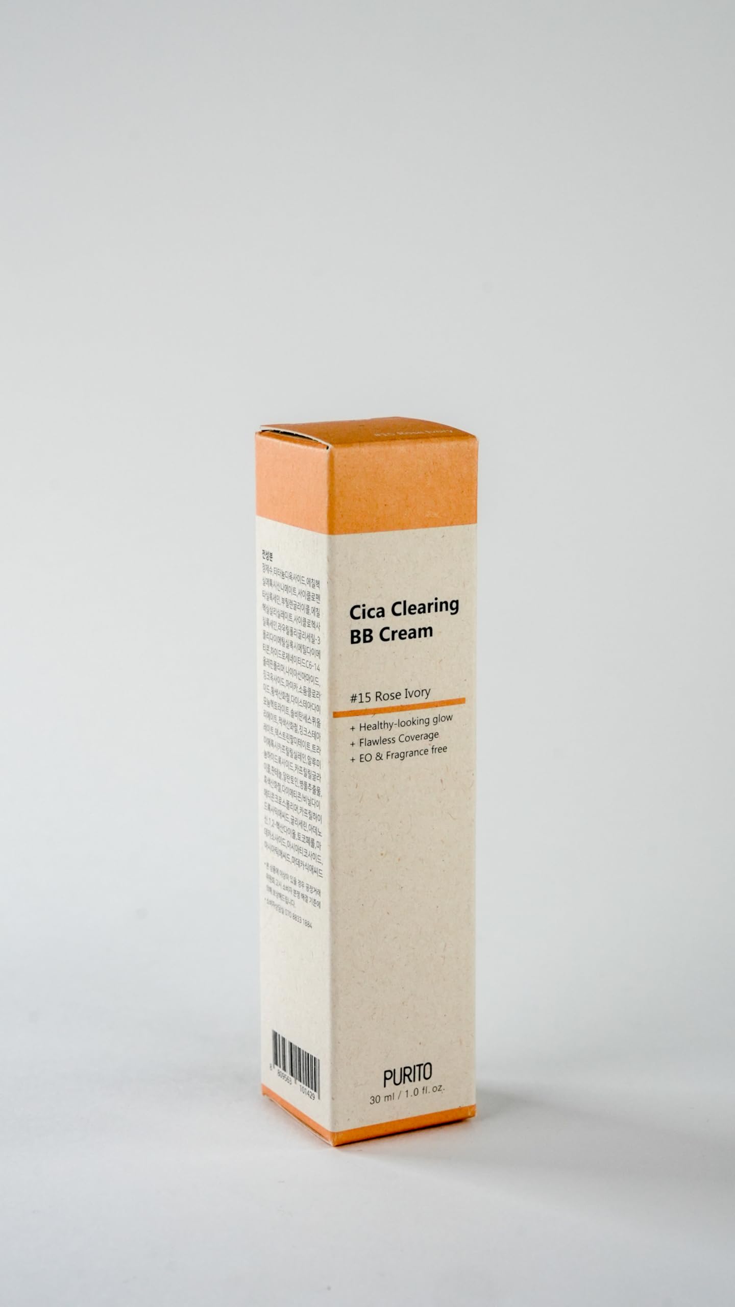 PURITO Cica Clearing BB Cream – couvrance légère à moyenne et modulable.