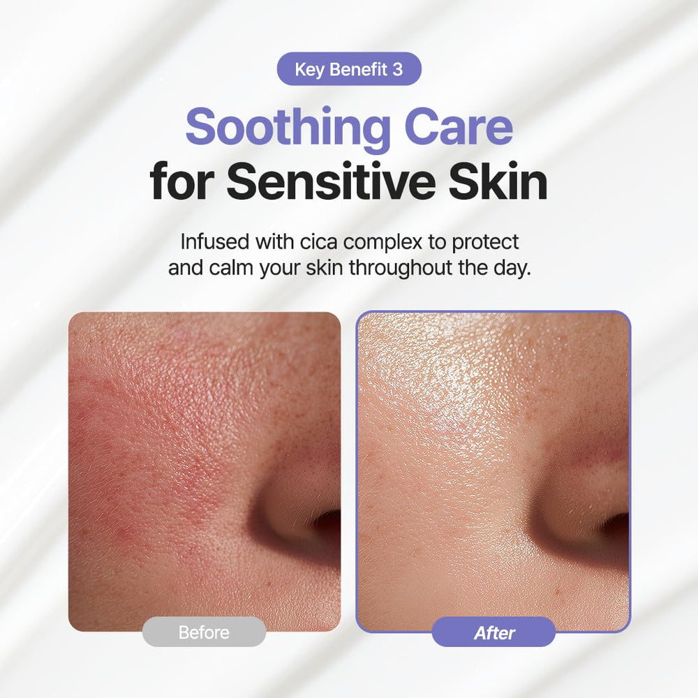 Avant/après utilisation avec sérum Purito ceramide lumineuse