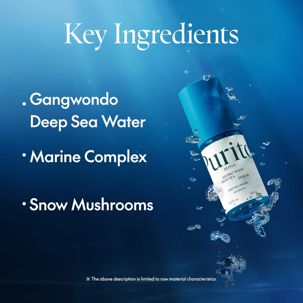 PURITO Deep Sea Serum : champignons des neiges hydratants renforçant l'éclat.