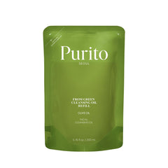 PURITO démaquillant huile – bouteille remplissage écologique pour routine zéro déchet.