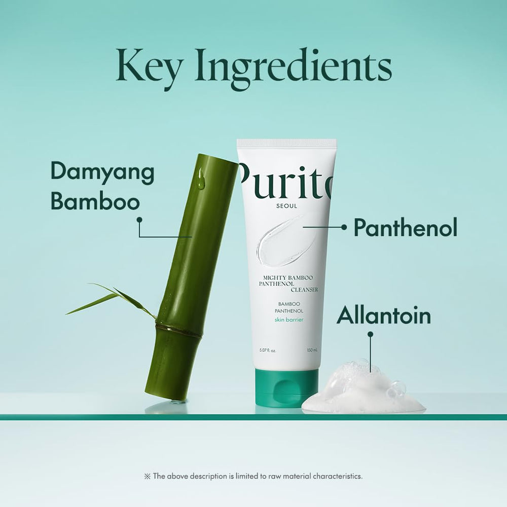 Purito extrait bambou hydratation profonde — améliore l'hydratation cutanée après le nettoyage.