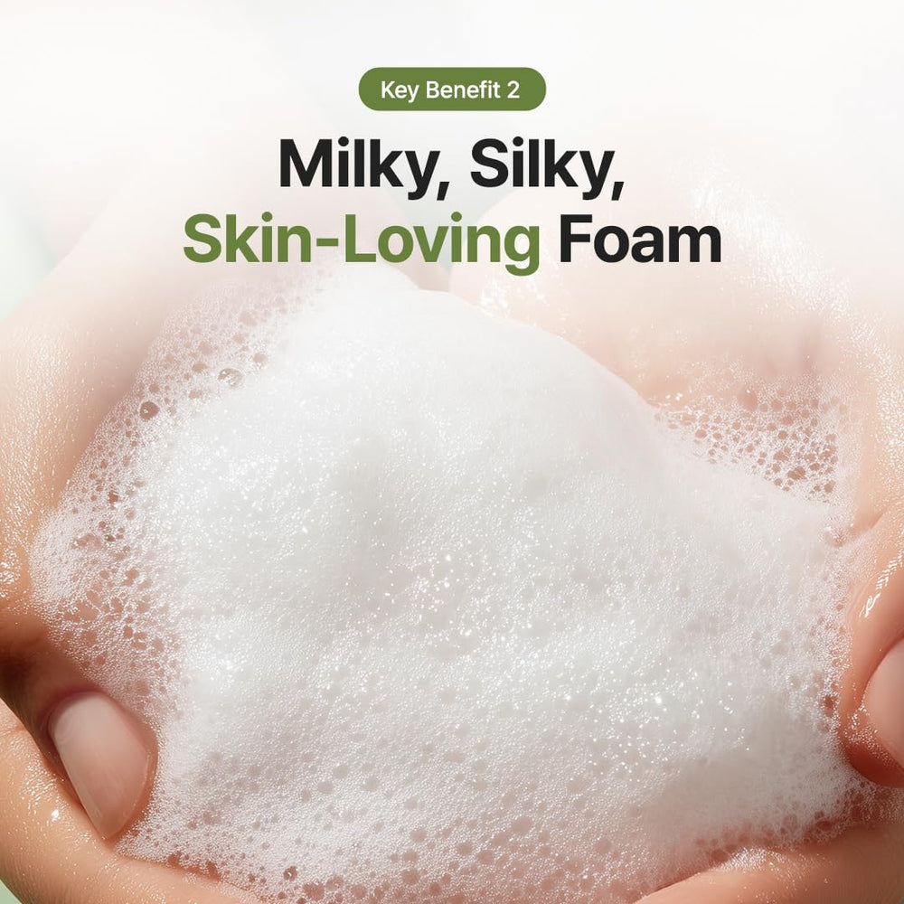 Purito From Green Deep Foaming Cleanser : pH 5,5 pour douceur et équilibre cutané.