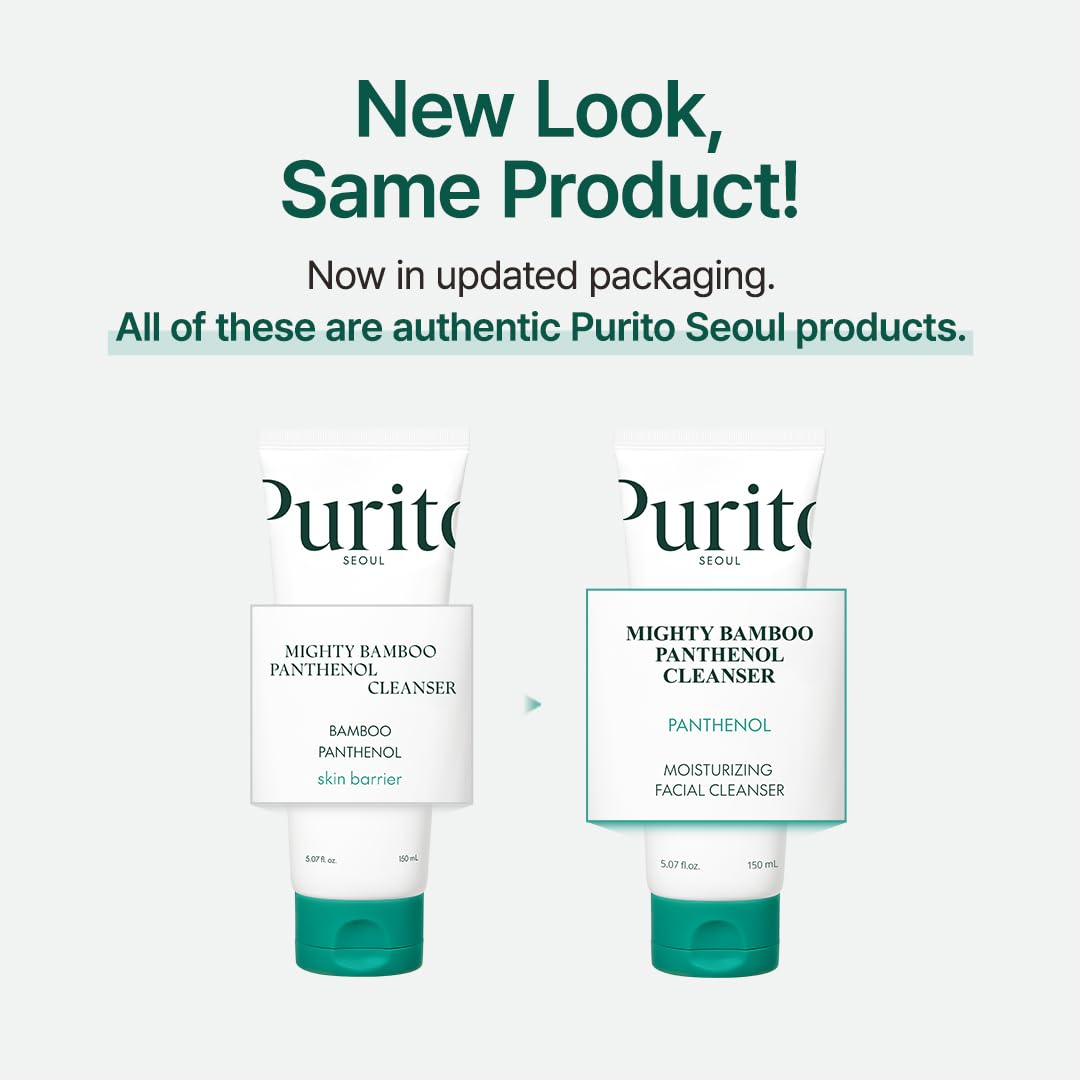 Purito nettoyant visage — application matin et soir, pour une peau claire et rafraîchie.