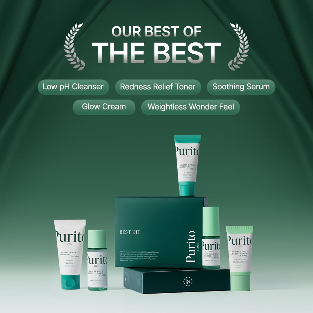 Crème centella PURITO sans parfum, soin apaisant.